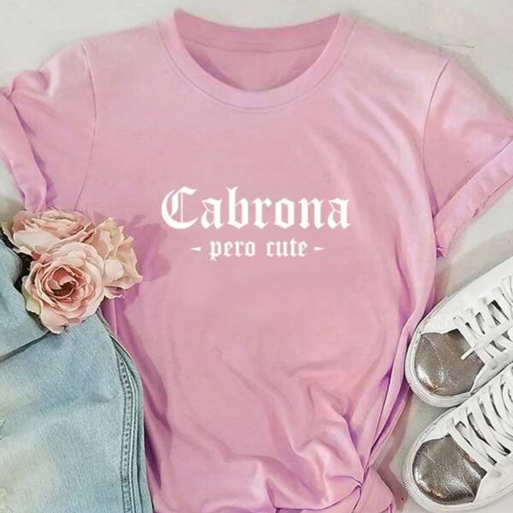 Cabrona Pero Cute Graphic Tee - L